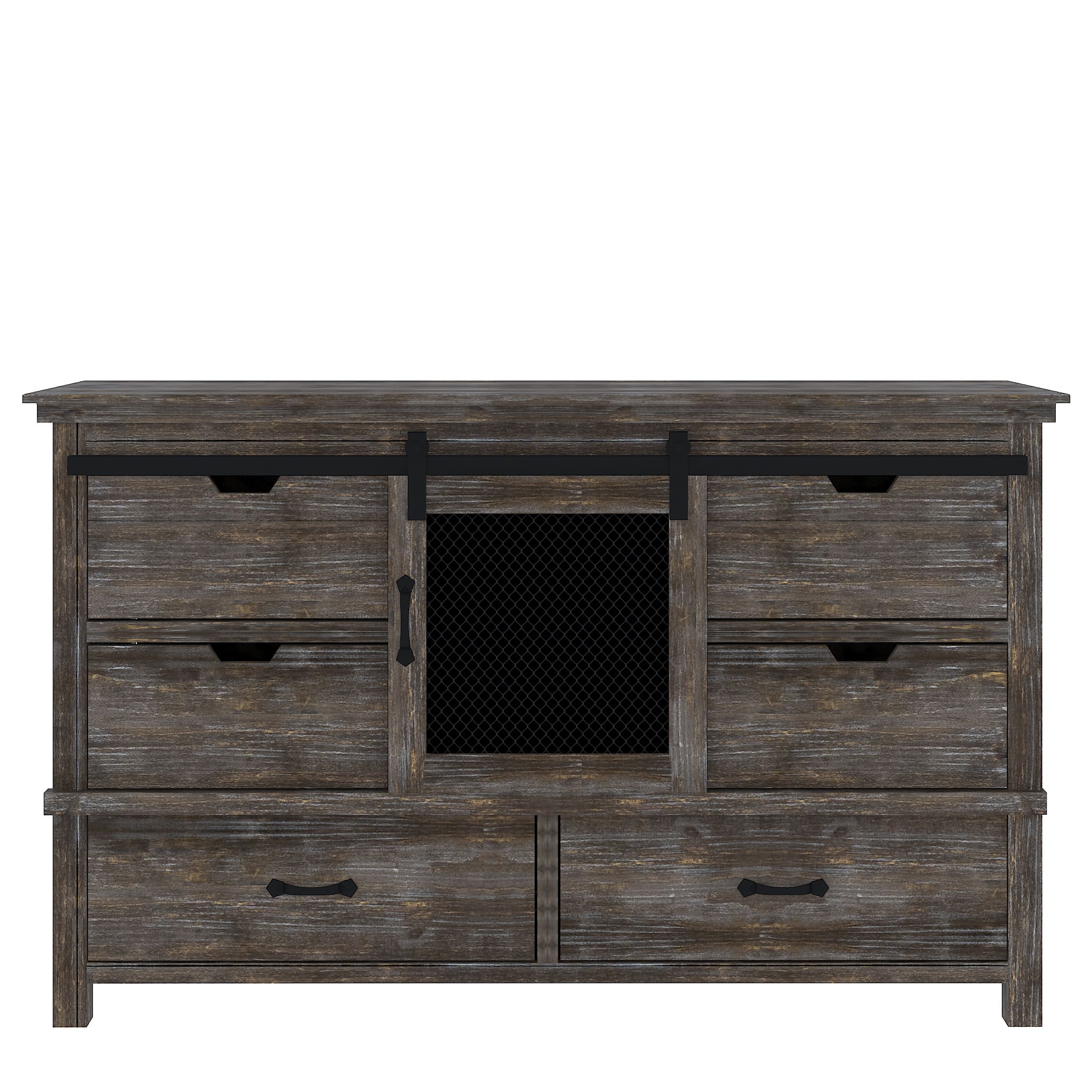 3D Render of a Barnwood Dresser